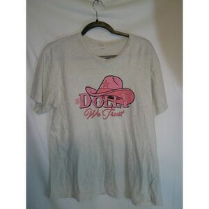 Dolly Parton In Dolly‎ We Trust T-Shirt Graphic Print Short Sleeve Large